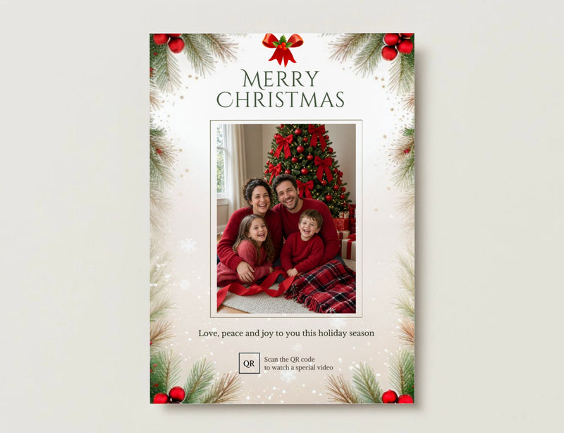 Closer Cards Christmas card with photo and personal message