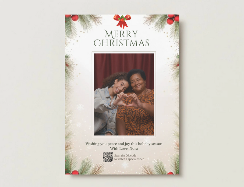 Closer Cards Christmas card with photo and personal message