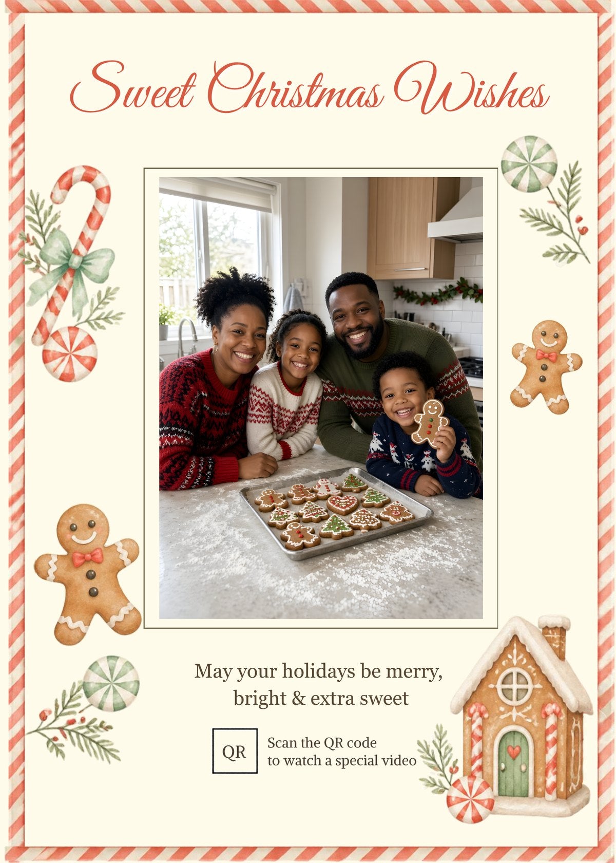 Sweet Christmas Wishes card front