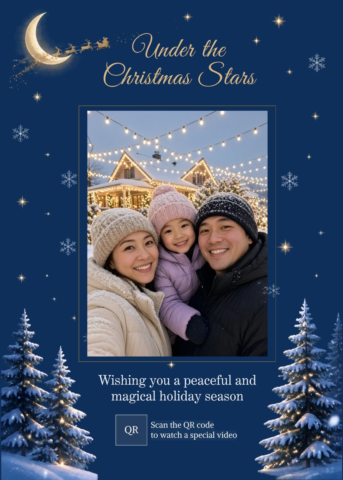 Under the Christmas Stars card front