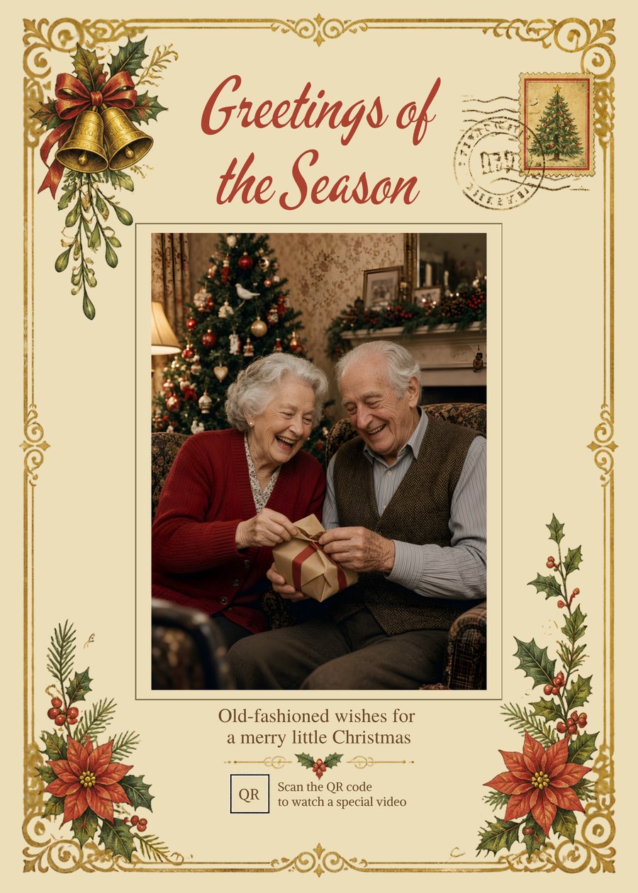 Greetings of the Season Christmas card design
